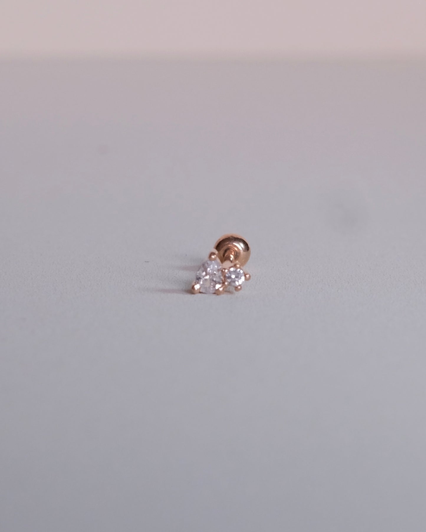 Twins Diamond Single Piercing Earring