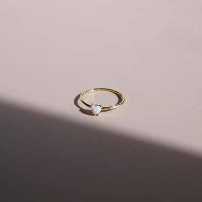 Opal Heart Ring