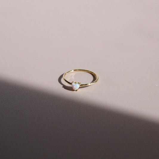 Opal Heart Ring