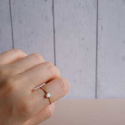 Opal Heart Ring