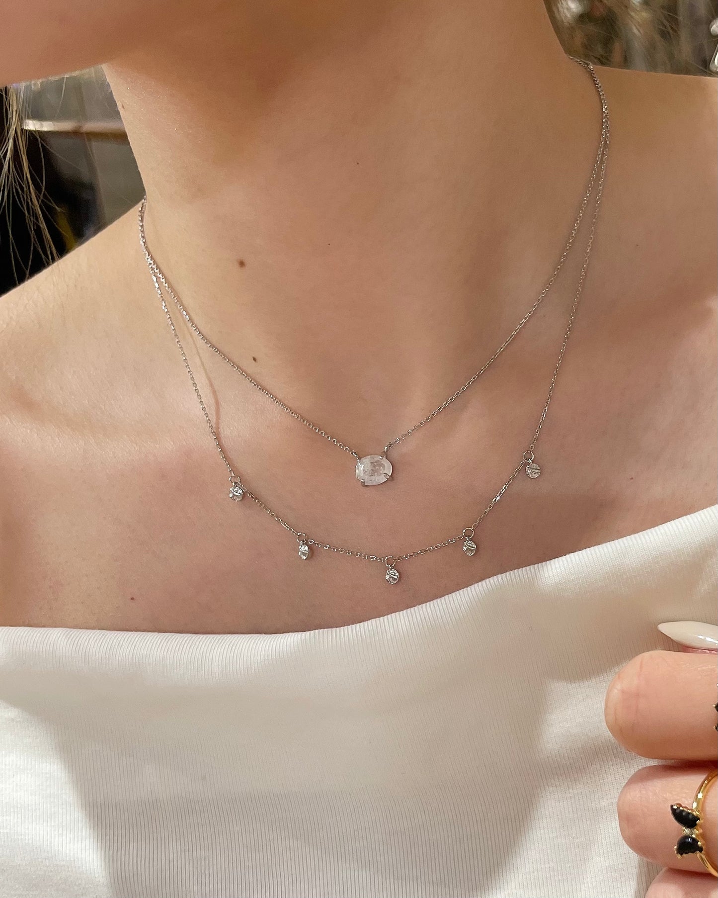 Lucius Gemstone Necklace - Clear Quartz