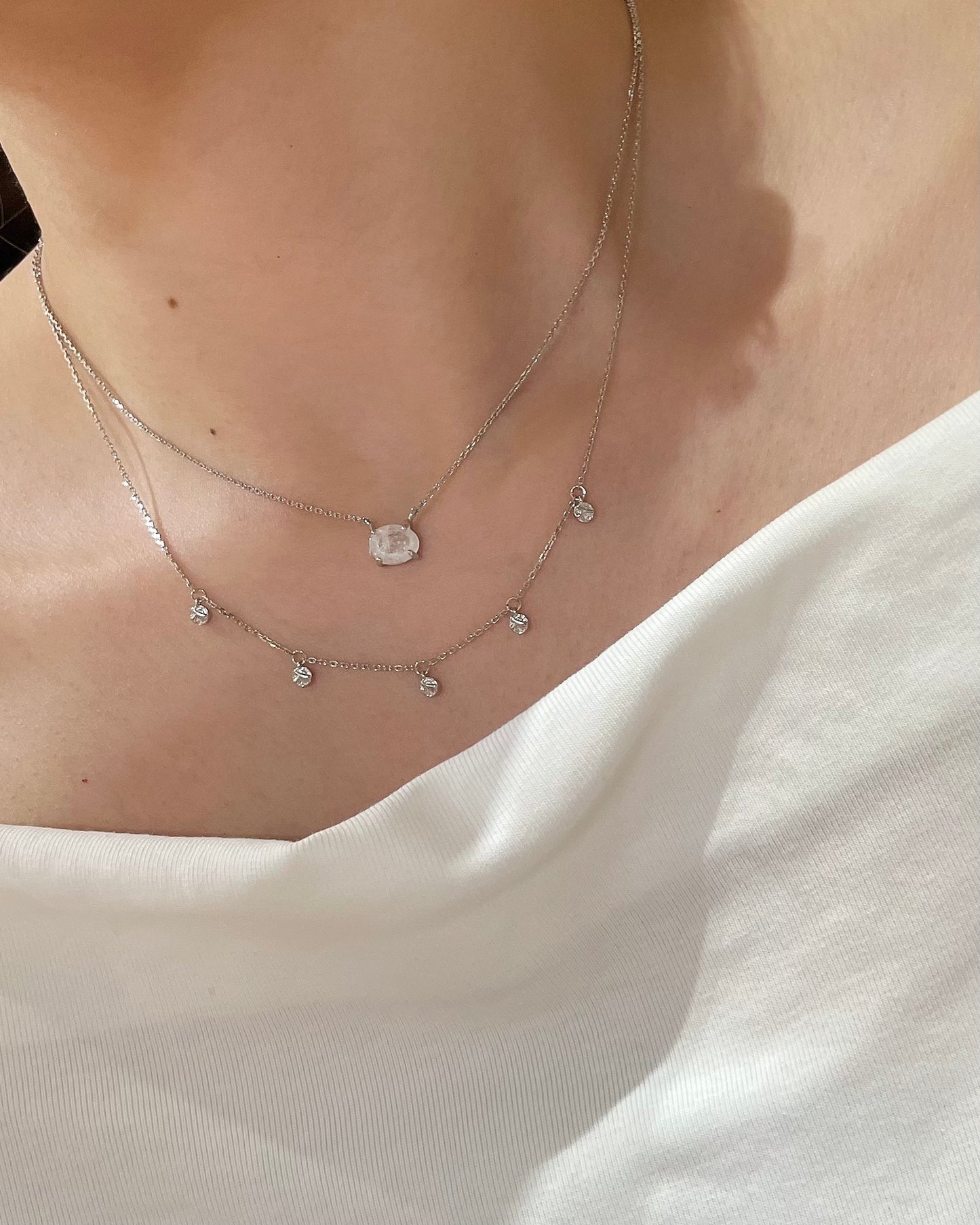 Lucius Gemstone Necklace - Clear Quartz