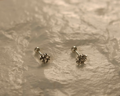 Black Lilies Single Piercing Earring