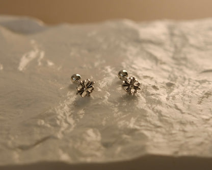 Black Lilies Single Piercing Earring