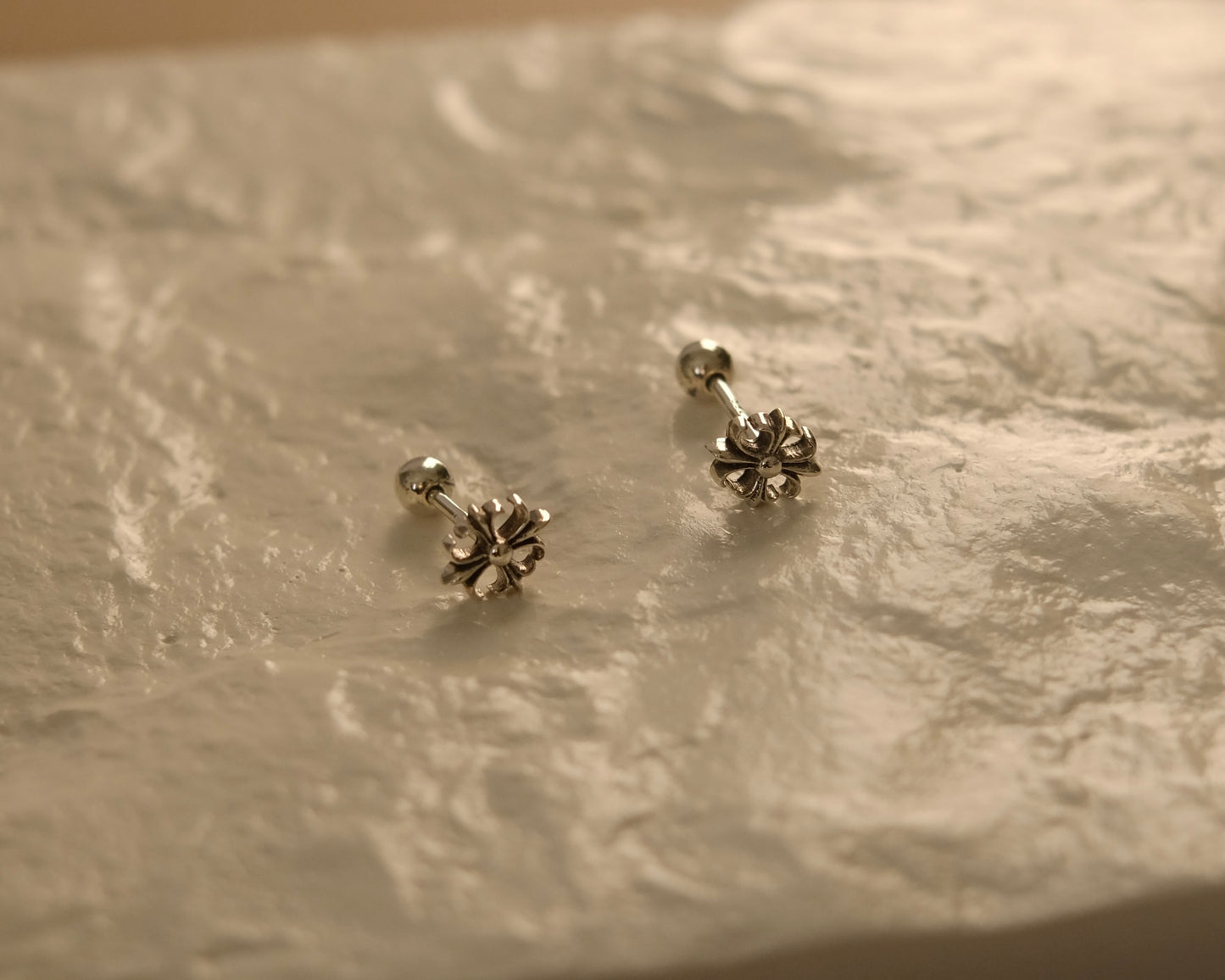 Black Lilies Single Piercing Earring