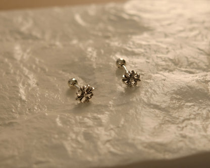 Black Lilies Single Piercing Earring