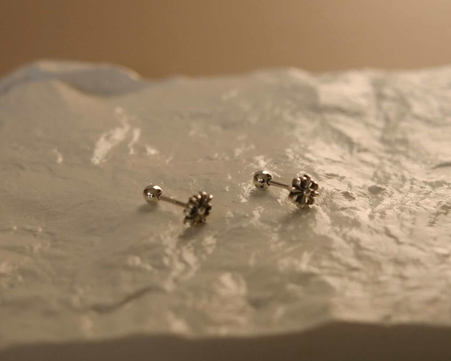 Black Lilies Single Piercing Earring