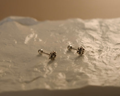 Black Lilies Single Piercing Earring