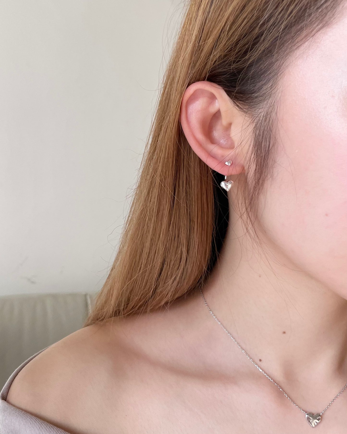 Two-way Heart Earrings