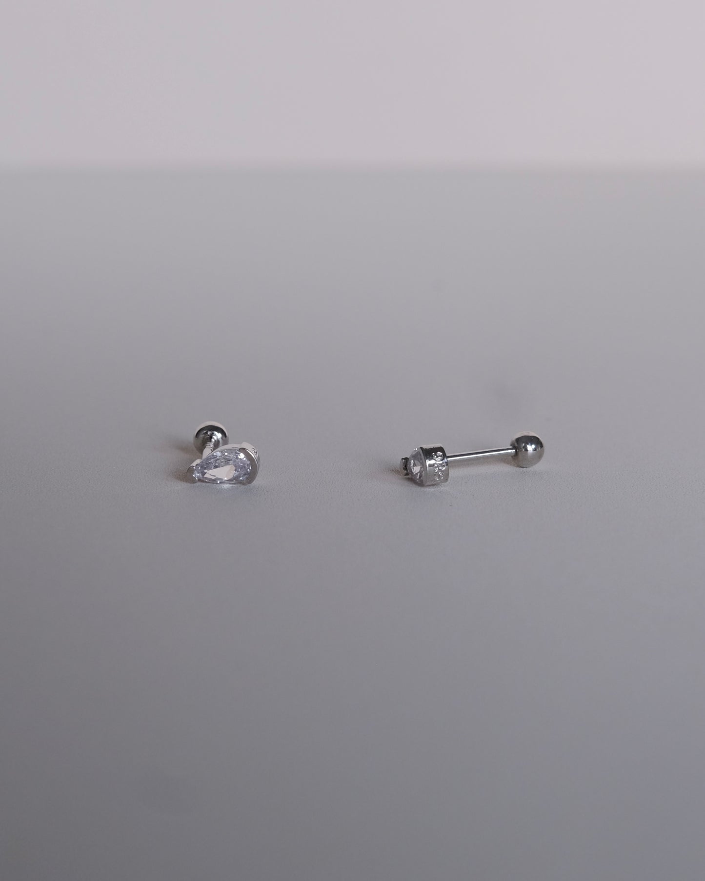 Pear Diamond Single Piercing Earring