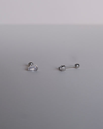 Pear Diamond Single Piercing Earring