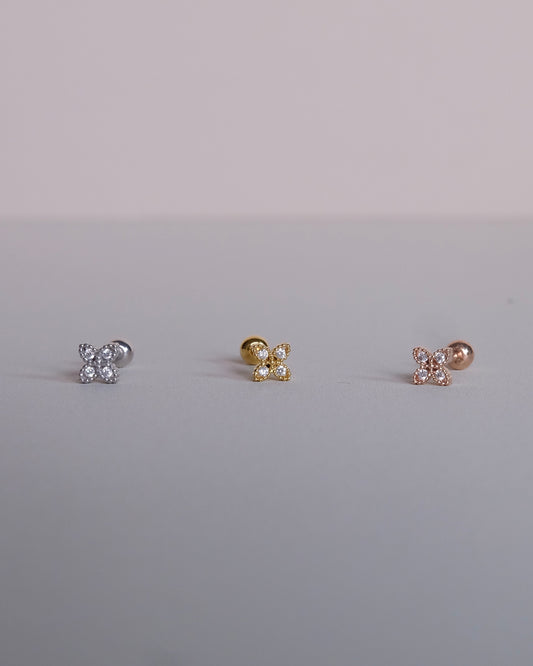Clover Diamond Single Piercing Earring